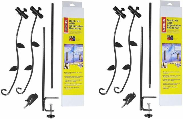 Home X Feeders Multi Hook Bird Pole Deck Kit With Two Adjustable