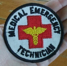 Medical EMERGENCY Tech - First Aid -Vintage Patch Red Cross Emblem