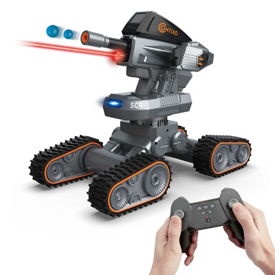 Contixo SC9 Remote Control Water Bead Ball Gel Blaster RC 4 Wheel Turret Tank
