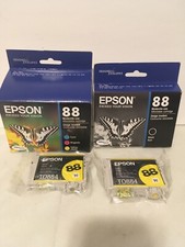 Epson 88 ink cartridges. Cyan Magenta Yellow And Black
