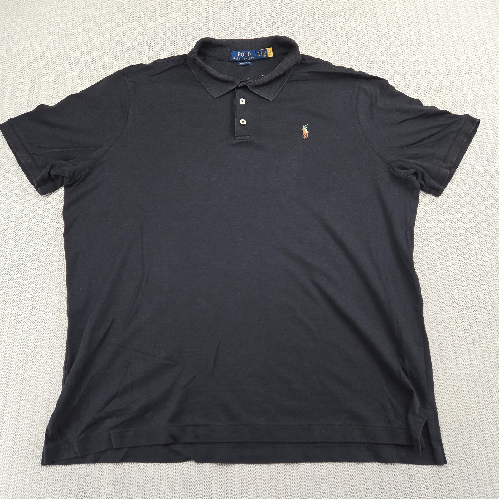 Polo Ralph Lauren Camicia Uomo Extra Large Nera Carne Pony Logo Preppy Classica Fi