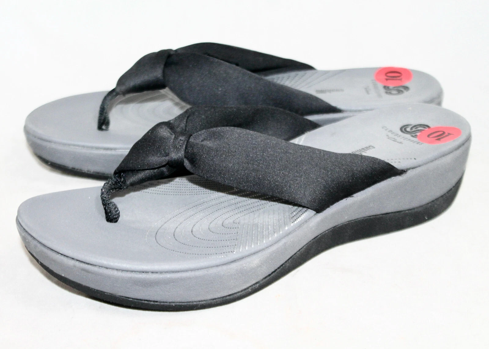 Infradito con zeppa CLARKS CLOUDSTEPPERS Arla Glison Wo's 10M tessuto nero