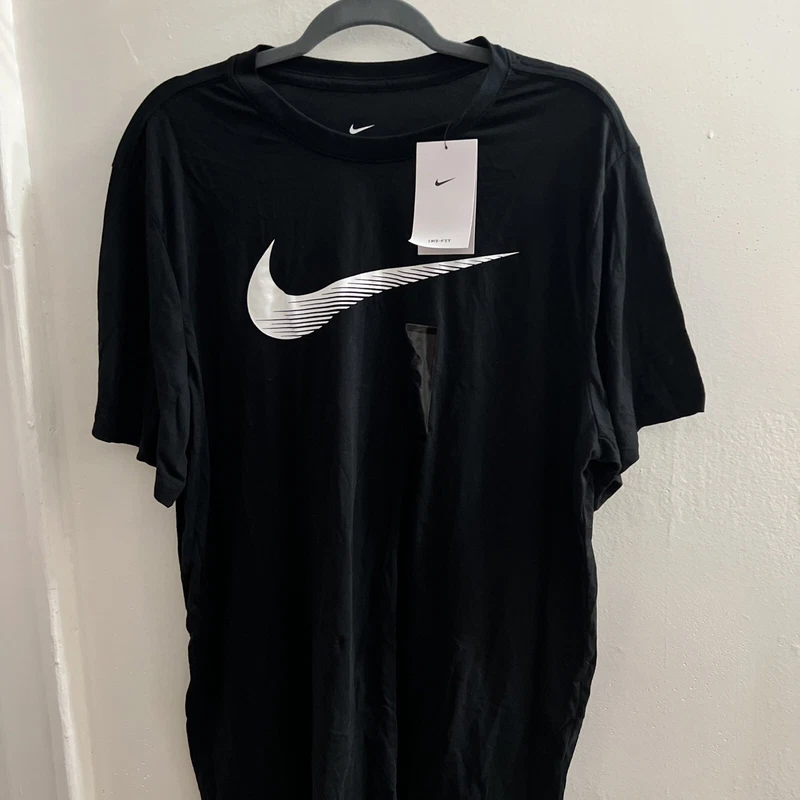 Nike Dri-FIT Mens Training T-Shirt Black White XL