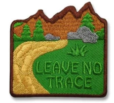 Girl Boy Cub LEAVE NO TRACE Fun Patches Crests Badges SCOUTS hiking Forest trip
