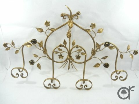 Rose 4 SEAT Gold Classic Gold WROUGHT IRON DRESS HANGER - Picture 1 of 2