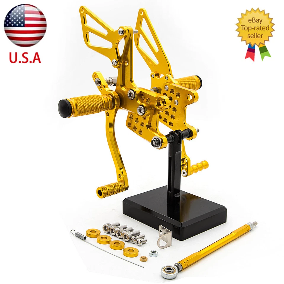 Para Suzuki GSXR1000 2000-2004 2001 2002 03 CNC Reposapiés estriberas pedales Foto 2 de 4