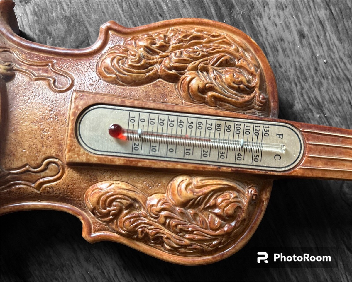 RARE Vintage Miller Violin Barometer Thermometer, Made in