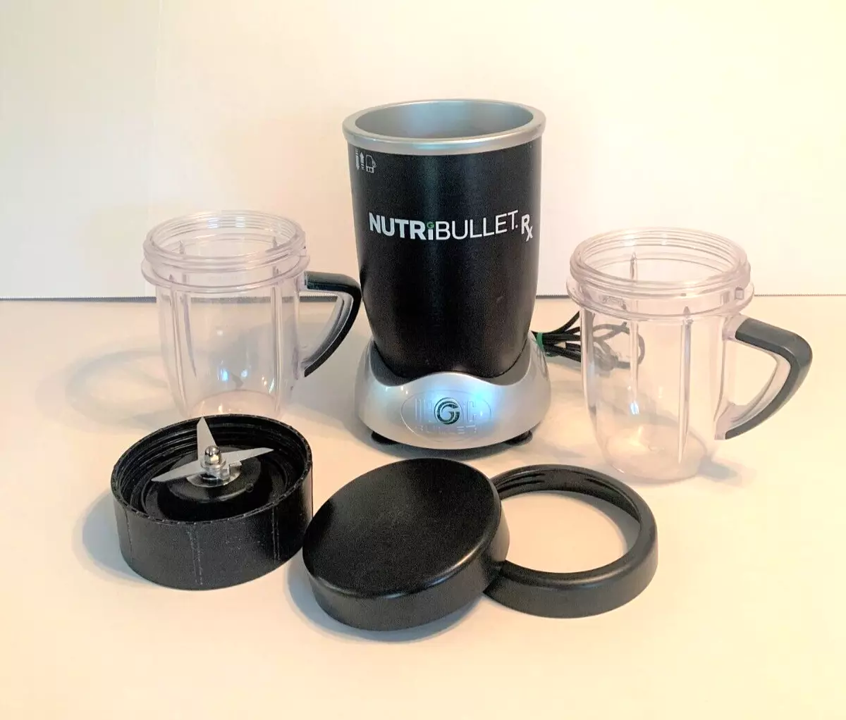 Nutribullet RX NB-301 Blender base, mugs, lids Smart Technology Auto Start  Stop