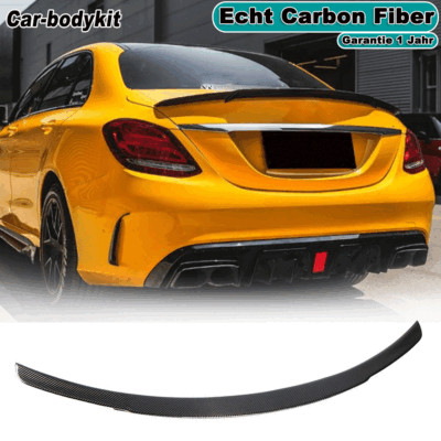Carbon Fiber Rear Spoiler Rear Wing Spoiler Lip Fits Mercedes W205 C300 C43 