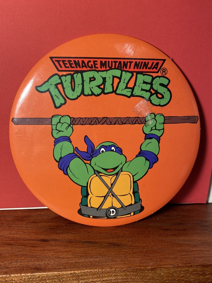 Présentoir Magasin Vintage 100 Badges TMNT Tortues Ninja - Bully 1990