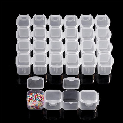 28 Grids Adjustable Plastic Storage Box – Jewelry, Beads, Nail Art & Diamond