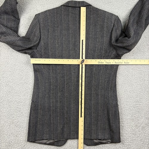 Chaqueta Abrigo Deportivo De Colección Mani Giorgio Armani Blazer Para Hombres 38R Gris Lana Espiga - Imagen 9 de 17