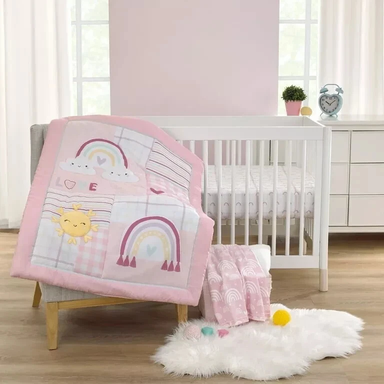 Parent's Choice My Little Sunshine 3-Piece Baby Girl Crib Bedding Set Ships Fast
