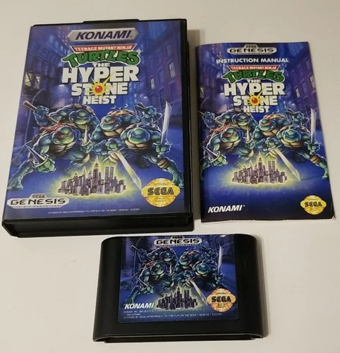Teenage Mutant Ninja Turtles: The Hyperstone Heist Sega Genesis CIB TESTED! VGC