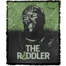 The Batman (2022) Blanket, 50"x60" The Riddler Woven Cotton Blend Throw