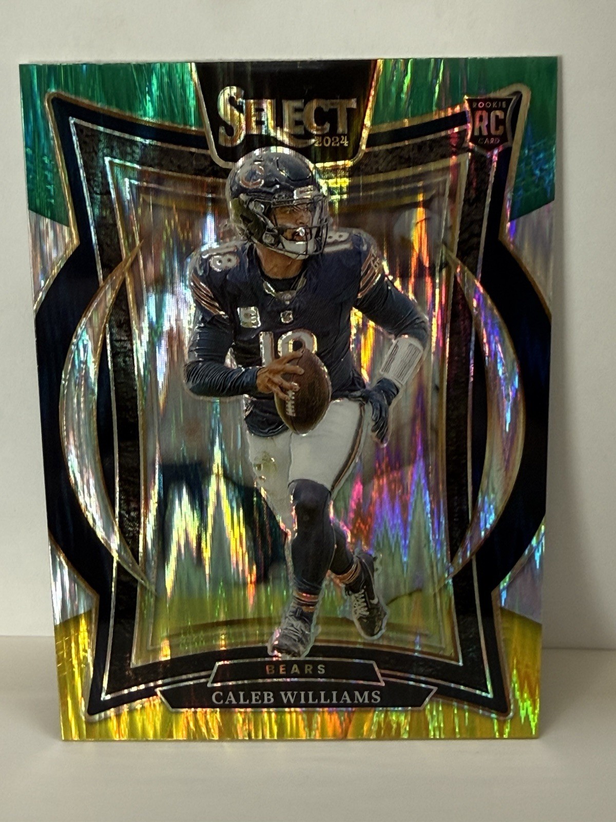 2024 Select - Concourse Caleb Williams #25 Green & Yellow Shock Prizm (RC)