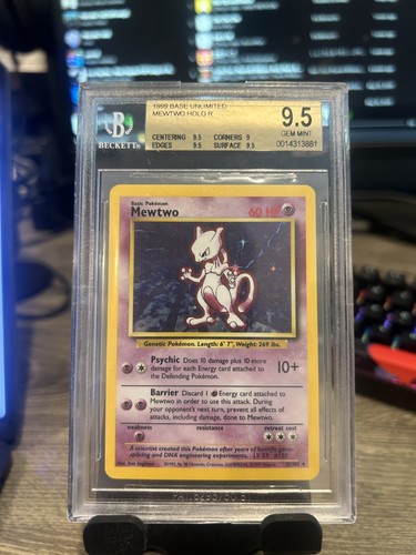 Mewtwo 010/102 Base Set Holo BGS GRADE 9.5 POP 55 (OPEN TO OFFERS)