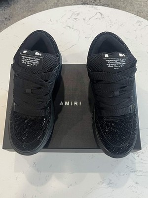 AMIRI MA-1 Black Crystal Rhinestone Sneakers Men's Size 11 Luxury Designer Shoes