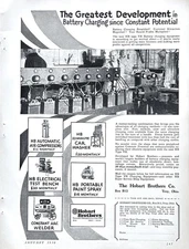 1930 Ad Hobart Brothers Troy OH HB Type VR Battery Charging Equipment Arc Welder