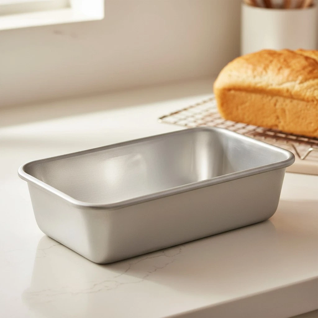Classic Rectangular Loaf Pan, 1.5 lb Capacity - Easy to Clean Aluminum Design
Opens in a new window 
