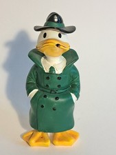 Donald Duck Disney Detektiv Figur Rarität 14,5 cm Kunststoff Sammlerstück grün