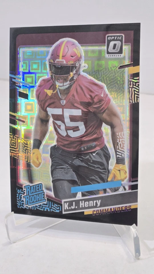 🚨2023 K.J. Henry RC🏈Optic BLACK PANDORA ROOKIE NUMBERED 21/25! SSP!🚨🚨🚨 - Image 2 of 4