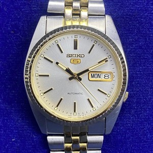 Montre Seiko 5 Automatique Homme - Modèle SNXJ90 Two-tone - Occasion En Bon état