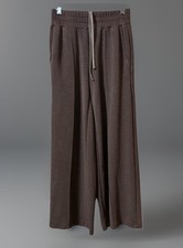 VARLEY Double Soft Wide-Leg Pull-On Pants Size XX-Small Brown Front Leg Seam