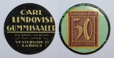 Germany / Denmark – 50 Pfennig Encased Postage Stamp, Aarhus – 1920’s