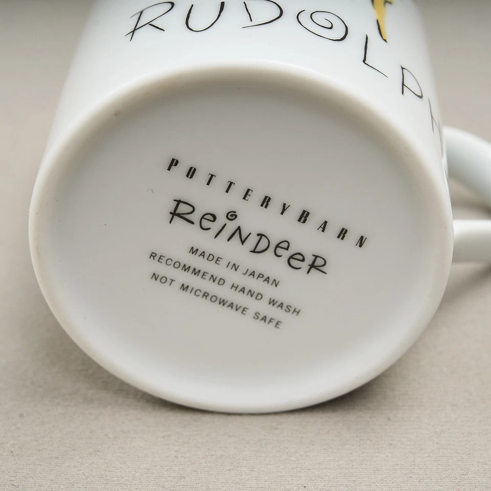 Caneca de café Pottery Barn Rudolph The Red Nosed Reindeer 12 oz Natal Japão - Imagem 3 de 4