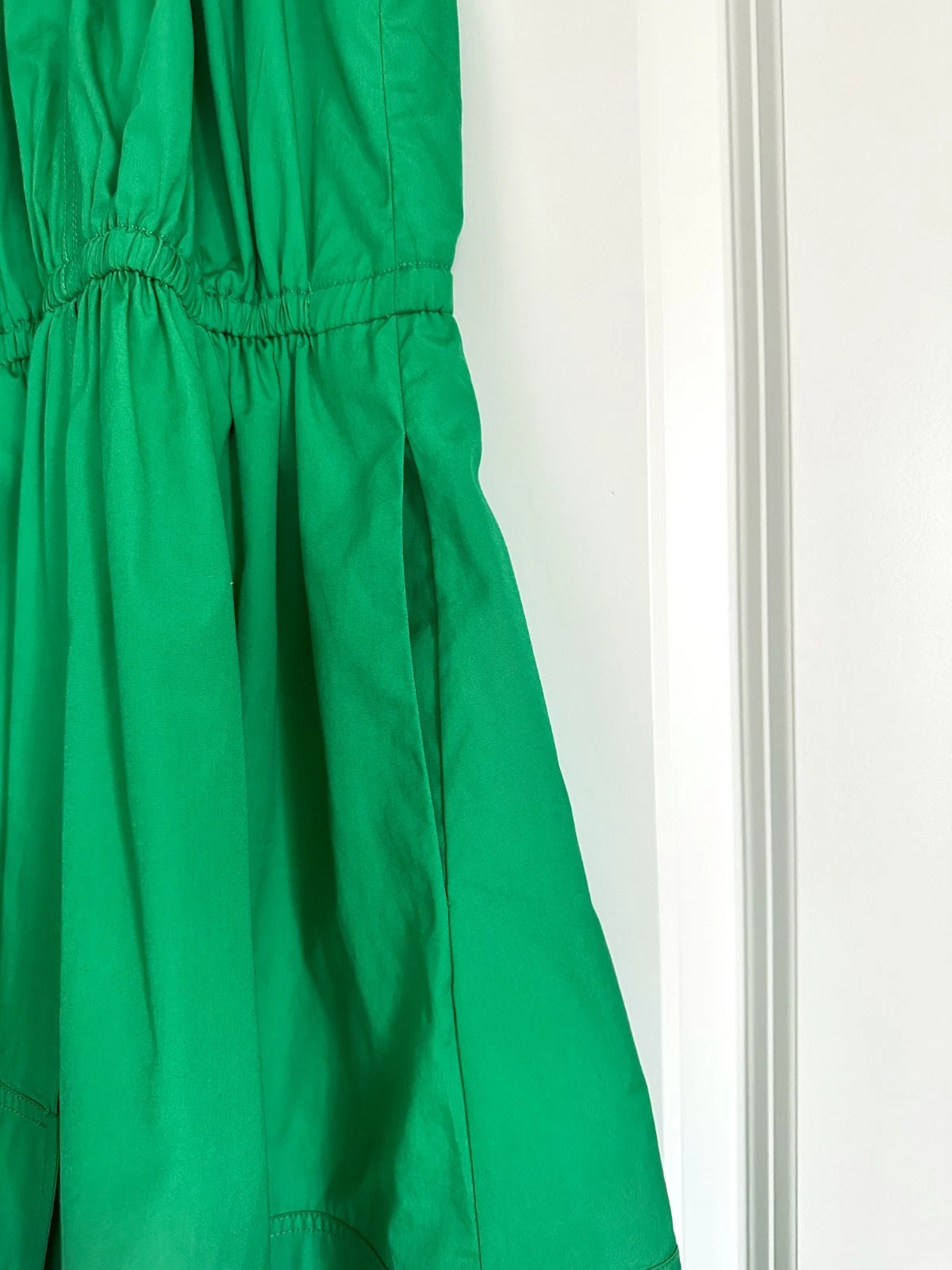 VETEMENTS A.L.C. Mini abito verde cotone senza maniche con ferretto taglia 2