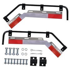 1 Pair Angled Mud Flap Hanger Bracket Bar Kit and 1 Pair Mud Flap angled