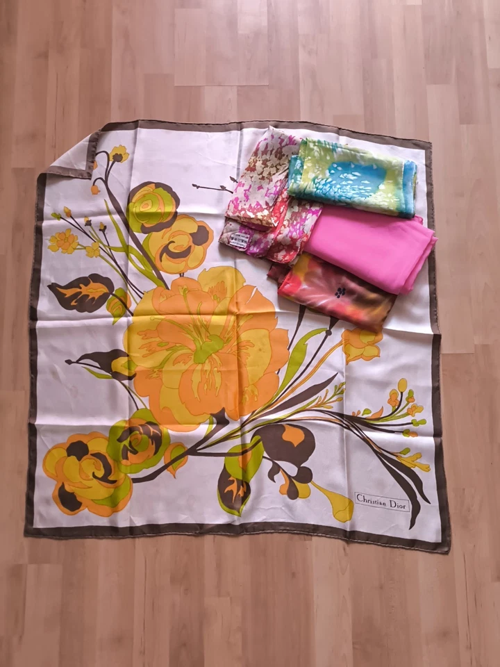Christian Dior Seidentuch+4 Seidentücher - Bild 2 von 4