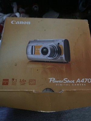 Canon PowerShot A470 7.1MP Digital Camera. Camera is orange. | eBay