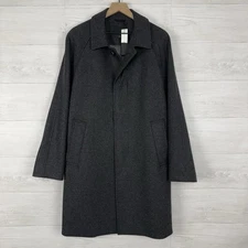 Banana Republic Italian Melton Wool Car Coat Gray Medium Mario Bellucci MSRP$398