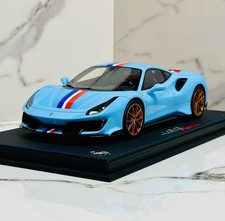 *SUPER RARE* BBR 1/18 Ferrari 488 Pista Azzurro La Plata Blue French Flag Stripe