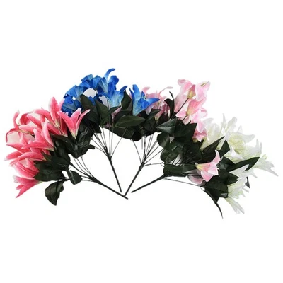 Langlebig Künstliche Blume Lilie Blumen Dekoration Fake Hochzeit Lilien - Bild 1 von 4