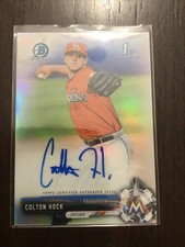 2017 Bowman Chrome #CDA-CH Colton Hock Chrome 241/499 Miami Marlins