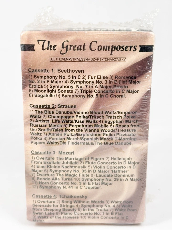 SEALED The Great Composers 4 Volume Cassette Box Set Classical Music Madacy - Image 4 of 4