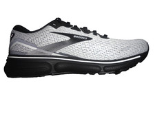 Brooks Men's Ghost 15, Cushion/Neutral, White/Black Size 10 Medium D