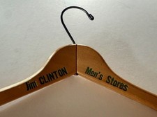 Jim Clinton Hollywood Men  s Store Vintage Wood Hanger by Pacific Coat Hanger
