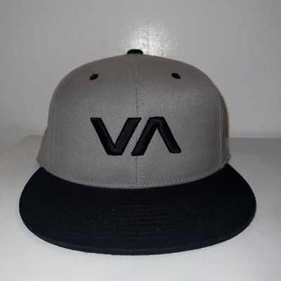 RVCA Men's Snapback Hat Gray With Back Embroidered Logo