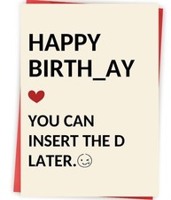 Hilarious Birthday Gifts For Him, Adult Men Card, friend Husband Present,Beige