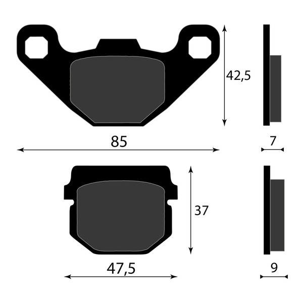 BremsbelÄGe Hinten TGB ATV Hornet 50 Quad 2004 2005-image