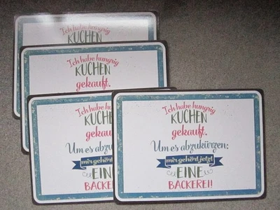 Tischsets 4-teilig Korkeiche Platzsets Untersetzer Motiv Kuchen-Bäckerei (205) - Bild 1 von 4