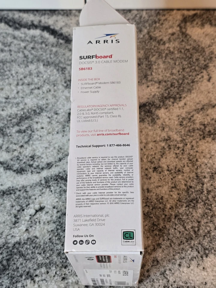 ARRIS SURFboard SB6183 Cable Modem DOCSIS 3.0 686Mbps 16x4 Xfinity Spectrum Cox - Image 4 of 4