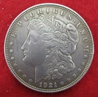 1921 (P) Philadelphia Morgan Silver Dollar - AU - Circulated - Actual Coin P13