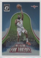 2017 Donruss Optic All Clear for Takeoff Lime Green Prizm /175 James Harden 2ct