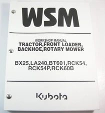 Kubota BX25 Tractor Mower  Shop Workshop Service Repair Manual