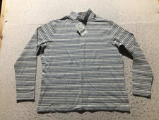 NEW Classic Elements Shirt Womens XL Gray Striped Turtleneck Long Sleeve